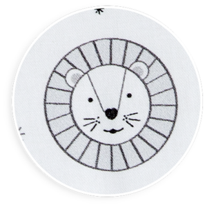 Muster Laufgittereinlage "MORITZ". Farbe: grau, Motiv: Löwen