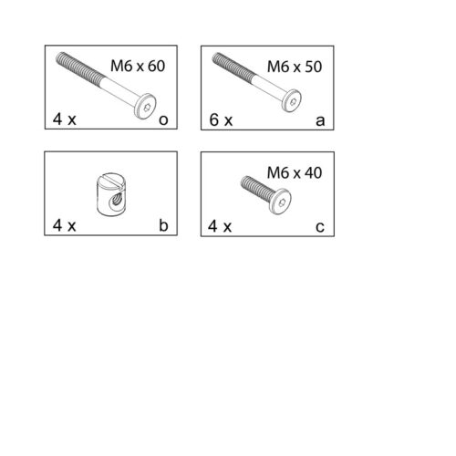 tiSsi® Schraubenbeschlagset für Beistellbett