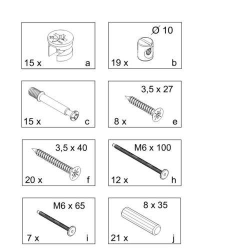 tiSsi® Schraubenbeschlagset für Boden-/ Hausbett ENNO