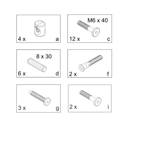 tiSsi® Schraubenbeschlagset für HOCHSTUHL