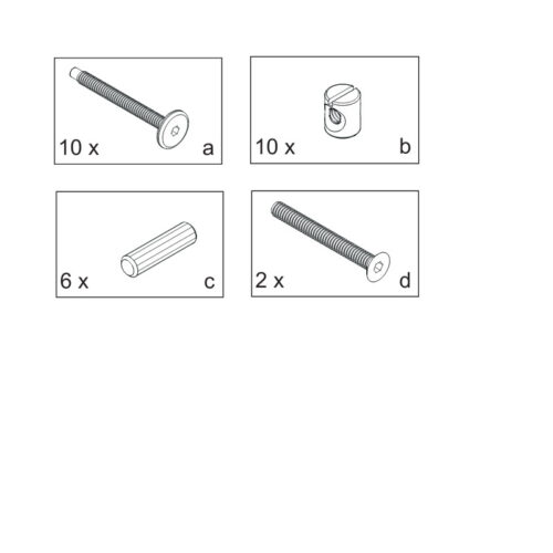 tiSsi® Schraubenbeschlagset für Lernturm / Geschwisterlernturm